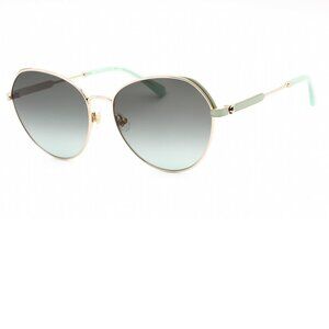Kate Spade Green and Gold Round Octavia Sunglasses Brand New In Case